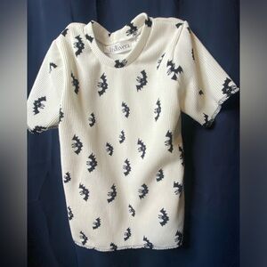 Handmade Kids bat knit rib tee shirt
